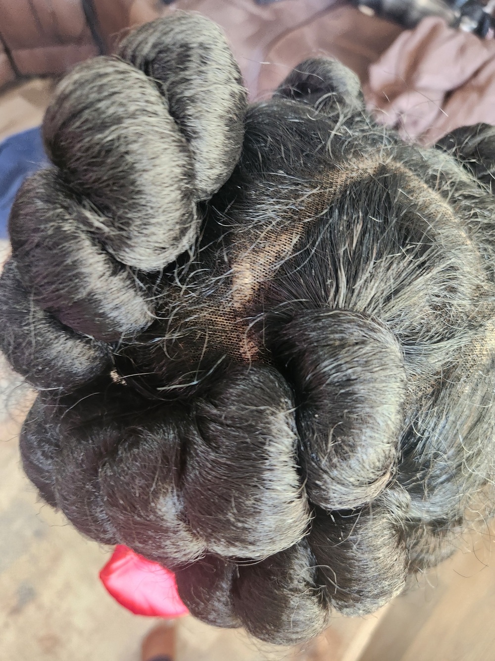 Black Lace Front Wig with Jumbo Bantu Knots- Women Hair - Picture 3 of 8